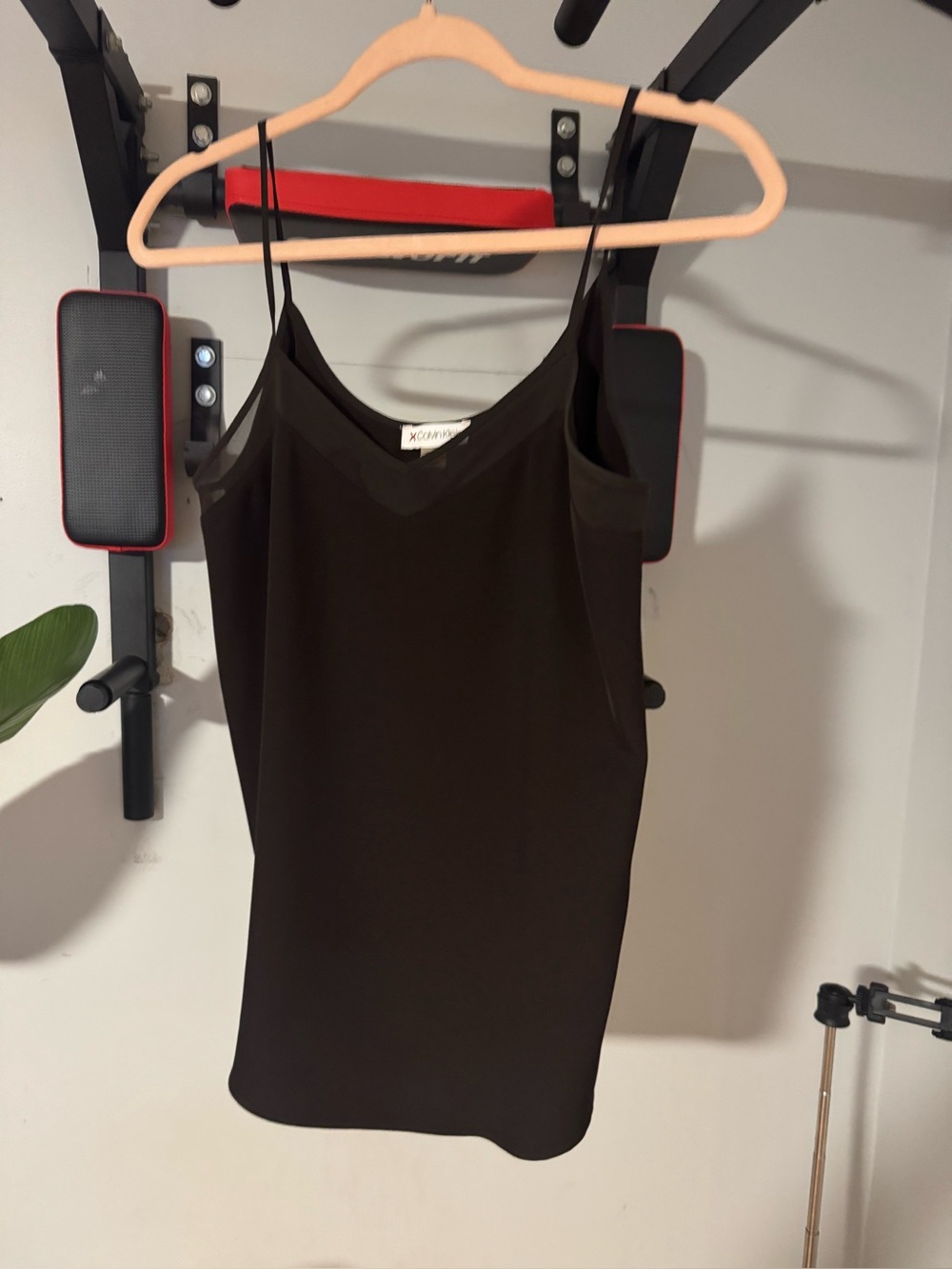 Minimalist Spaghetti Strap Cami Top - chocolate